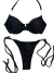 Top Callas e Tanga Fio Dental Argola Cancún Preto - comprar online