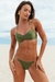 Top Callas e Tanga Fio Dental Argola Cancún Verde Oliva