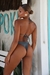 Top Cortininha e Tanga Asa Delta Chumbo Shine - Camila Alves Beachwear