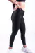 Conjunto Fitness Top Frente Única e Calça Básica Preto Canelado - comprar online