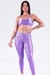 Conjunto Fitness Top Frente Única e Calça Básica Lilás Canelado - loja online