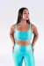 Conjunto Fitness Top Básico e Calça Básica Zig Zag Azul Céu