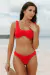 Bazar - Tanga Lateral Larga Vermelho Texturizado (Top não incluso)