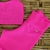 Conjunto Fitness Top Frente Única e Calça Básica Rosa Neon Canelado