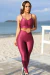 Conjunto Fitness Top Bel e Calça Básica Marsala