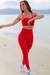 Conjunto Fitness de Compressão Top Básico e Calça Básica Vermelho - buy online
