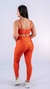 Imagem do Conjunto Fitness Top Básico e Calça Básica Terracota Canelado