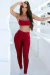 Conjunto Fitness Top Duda e Calça Bicolor Marsala/Rosê - buy online