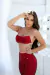Conjunto Fitness Top Duda e Calça Bicolor Marsala/Rosê - online store