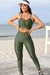 Conjunto Fitness Top Bel e Calça Básica Verde Militar