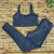 Conjunto Fitness Top Básico e Calça Básica leblon Chumbo - loja online