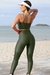 Conjunto Fitness Top Bel e Calça Básica Verde Militar - loja online