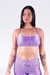 Conjunto Fitness Top Frente Única e Calça Básica Lilás Canelado - Camila Alves Beachwear