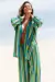 Conjunto Kimono Manga Longa e Calça Tricot Petróleo