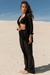 Conjunto Kimono Manga Longa e Calça Tule Poá Preto - Camila Alves Beachwear