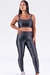 Conjunto Fitness Top Básico e Calça Básica Zig Zag Chumbo