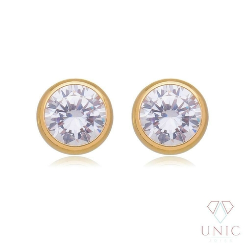 Brinco Shine Zircônia Dourado