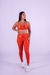 Imagem do Conjunto Fitness Top Frente Única e Calça Básica Terracota Canelado