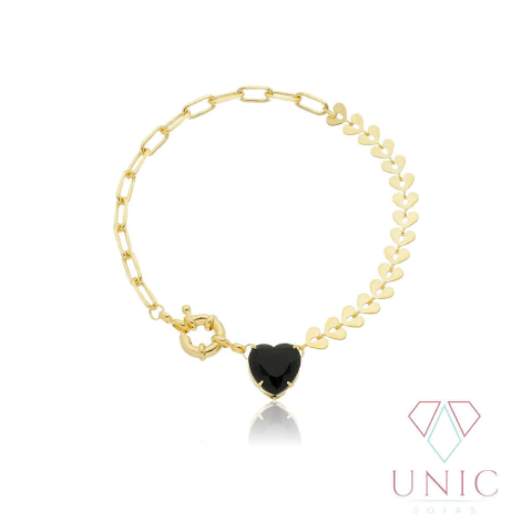 Pulseira Lais Safira Dourado