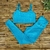 Conjunto Fitness Top Básico e Calça Básica Turquesa Canelado - Camila Alves Beachwear