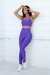 Conjunto Fitness de Compressão Top Básico e Calça Básica Violeta - Camila Alves Beachwear