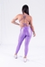 Conjunto Fitness Top Frente Única e Calça Básica Lilás Canelado - comprar online
