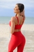 Conjunto Fitness de Compressão Top Básico e Calça Básica Vermelho