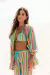 Conjunto Kimono Manga Longa e Calça Tricot Petróleo - Camila Alves Beachwear