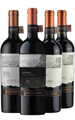 Kit 4 Vinhos Reserva Ventisquero - CHILE - Safra 2020
