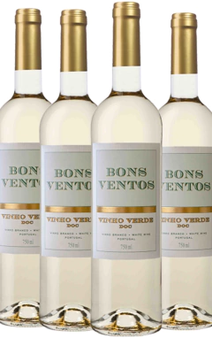 Bons Ventos ,Vinho Verde Branco de Portugal . 4Un.