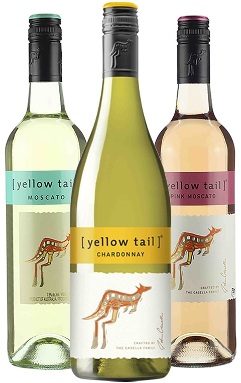 "TRIO AUSTRALIANO" Vinho Moscato + Chardonnay + Pink Moscato