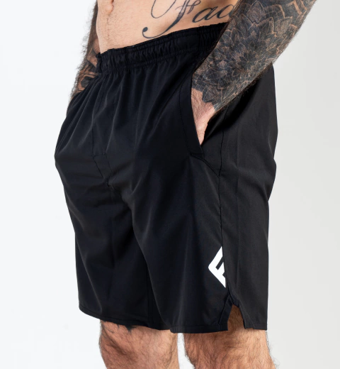 Short FTR Training, Cor: Preta com detalhes brancos.