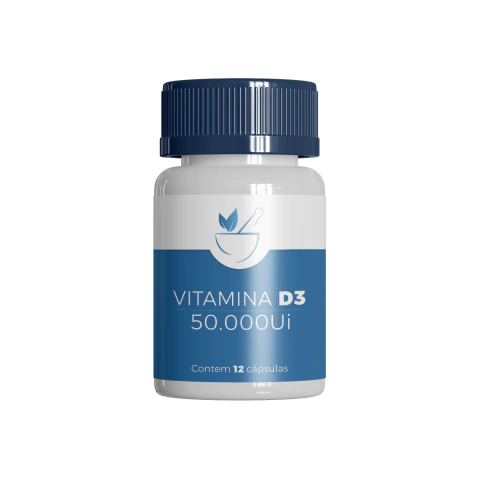 Vitamina D3 (Colecalciferol) 50.000UI 12cáps