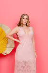 Vestido Longo Feminino de Renda ref 077R