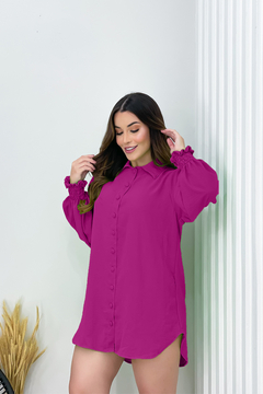 Chemise Manga Longa Botoes sem cinto Ref. 118 - Loja Miss Anne | Atacadista Moda feminina