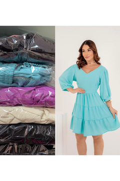 Vestido Feminino Midi Ref. 063 - Loja Miss Anne | Atacadista Moda feminina