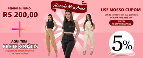 Imagem do banner rotativo Loja Miss Anne | Atacadista Moda feminina