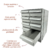 Gaveteiro Organizador Ecoline Cinza 10 Gavetas - comprar online