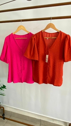 BLUSA MANGA CURTA PIPOCA