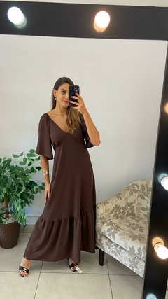 VESTIDO LONGO MANGA DUNA na internet