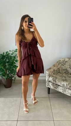 CONJUNTO BOHO - BLUSA + SHORTS BABADO - comprar online