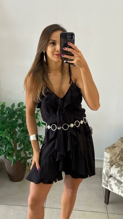 CONJUNTO BOHO - BLUSA + SHORTS BABADO - loja online