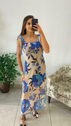 VESTIDO LONGO ALÇA TULE INSP FARM - BEM ME QUERO
