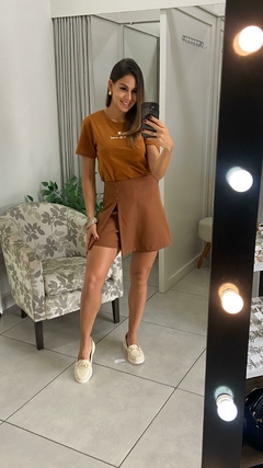 T-SHIRT ALGODÃO - NUDE (M) - comprar online