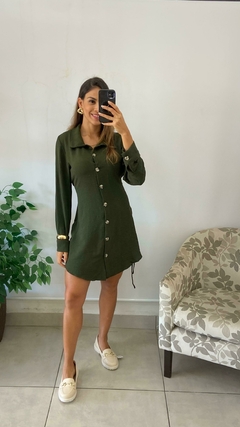 VESTIDO CHAMISE CURTO MANGA LONGA - comprar online
