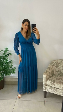 VESTIDO MANGA LONGA TULE na internet