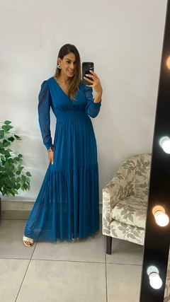 VESTIDO MANGA LONGA TULE - comprar online