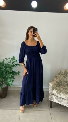 VESTIDO LONGO MANGA LONGA ELASTEX NO TRONCO - comprar online