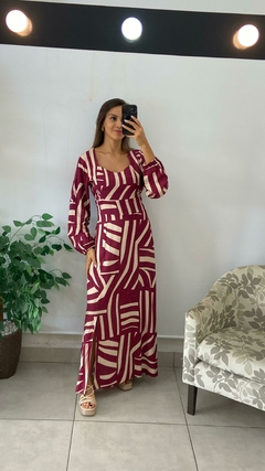 VESTIDO LONGO MANGA LONGA - comprar online