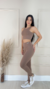 Conjunto Boost Calça Fitness - Capuccino na internet